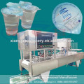 automatic yoghurt ,milk, soymilk, black tea water cup filling sealing machine